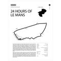 24 Hours Of Le Mans Race Track Poster