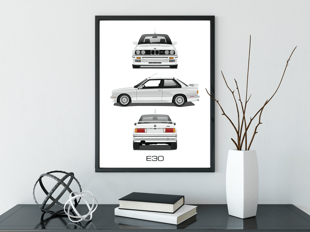 BMW E30 Poster And Framed Print