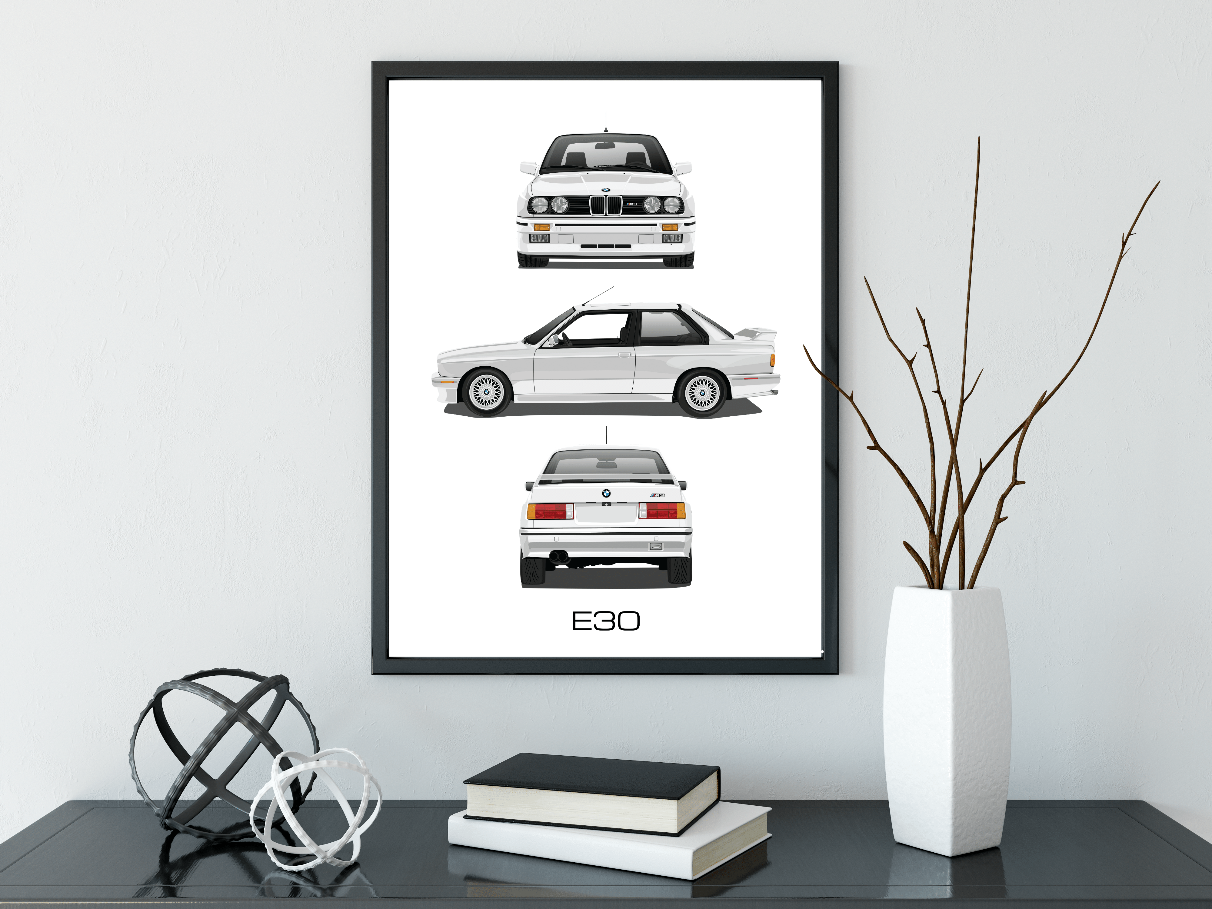 Plaque, poster 25x50 cm, pressed sheet, BMW Service Nostalgic Art 27010