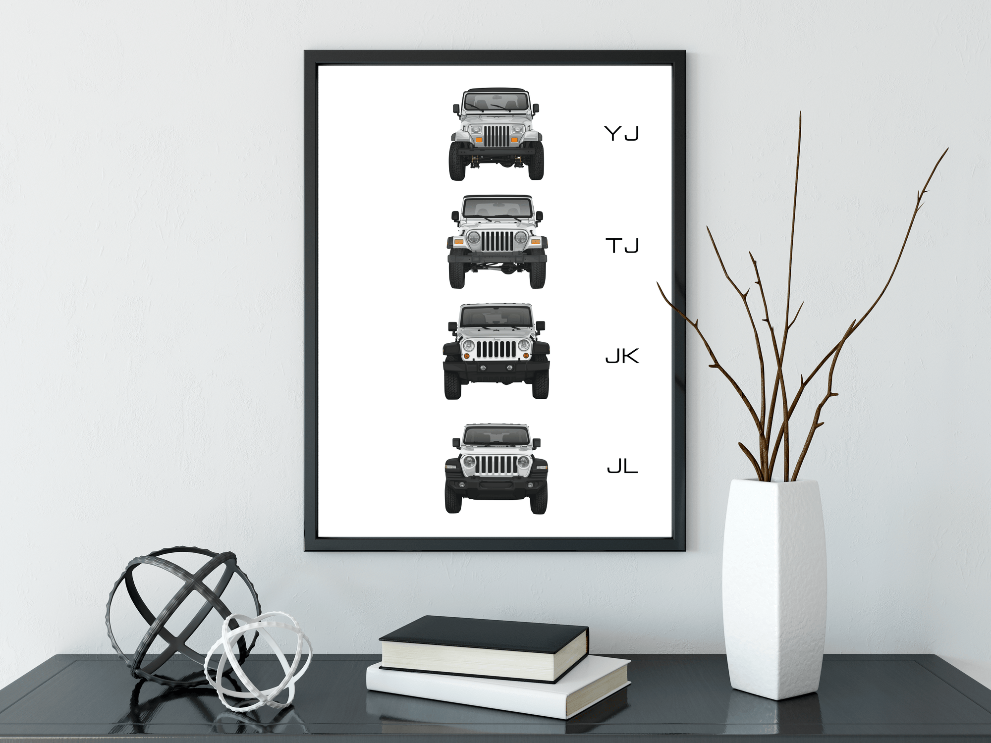 Jeep Wrangler Generations Artwork