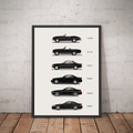 Mercedes Benz Generations Series Posters
